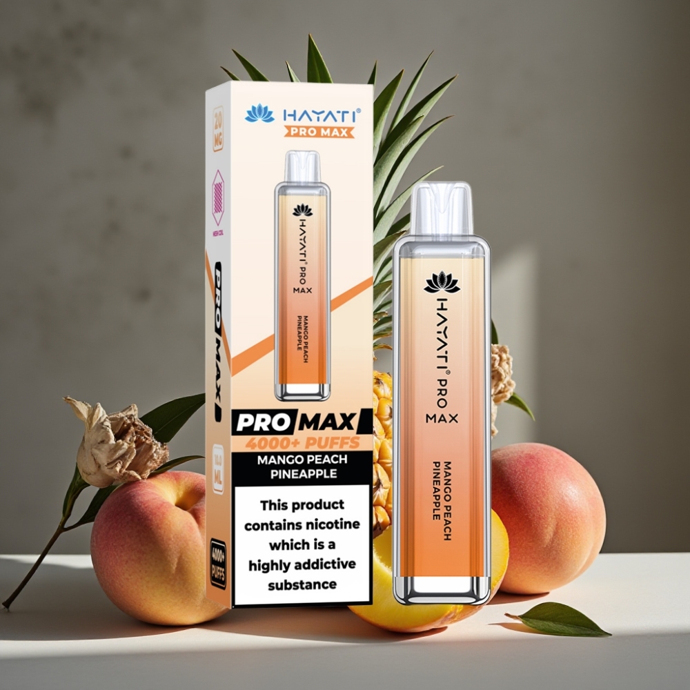 Hayati Pro Max 4000 Puffs Jednorázová E-Cigareta Mango Broskyňa Ananás