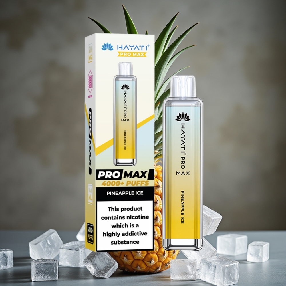 Hayati Pro Max 4000 Puffs Jednorázová E-cigareta Ananásový Ľad
