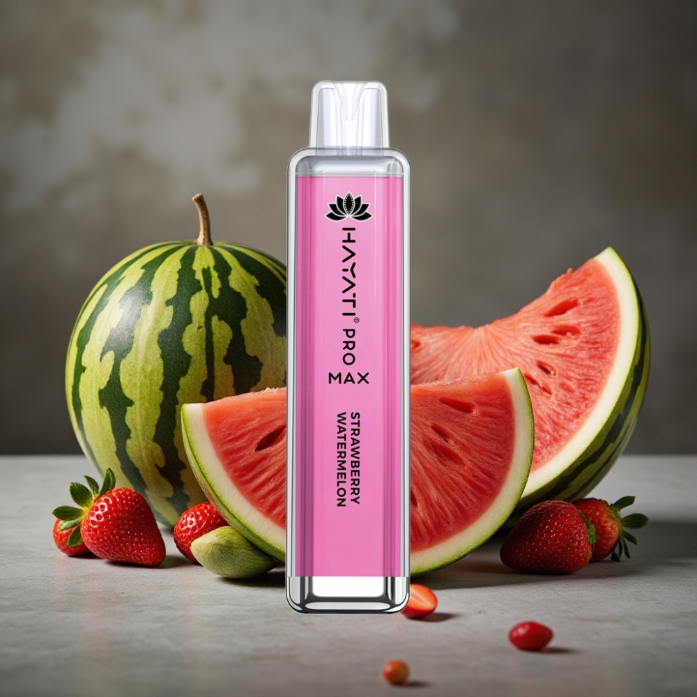 Hayati Pro Max 4000 Puffs Jednorázová E-cigareta Jahoda Vodný melón