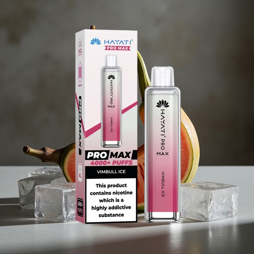 Hayati Pro Max 4000 Puffs Jednorázová E-cigareta Vimbull Ice, 2ml/10ml, 1400mAh, Dual 1.1 Ohm Mesh
