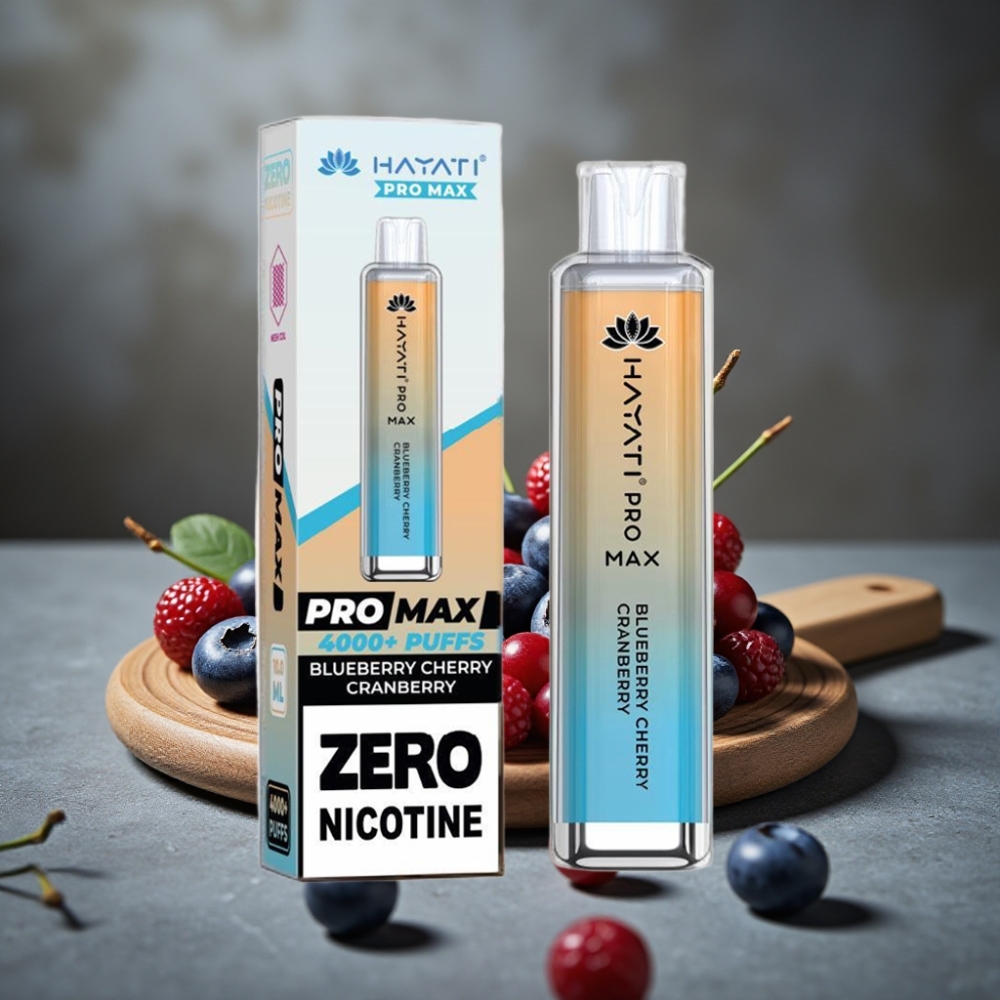 Hayati Pro Max 4000 Puffs Jednorázová E-cigareta Čučoriedka Čerešňa Brusnica