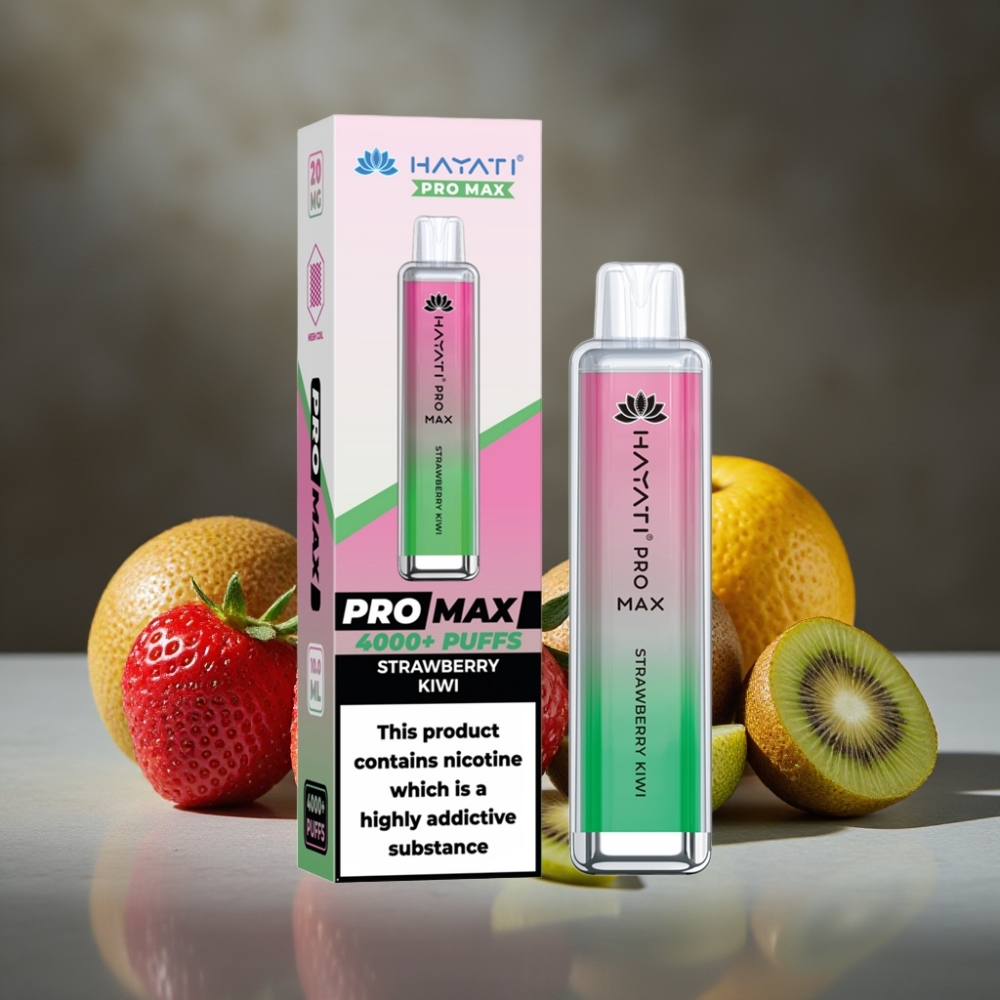 Hayati Pro Max 4000 Puffs Jednorazová E-Cigareta Jahoda Kiwi