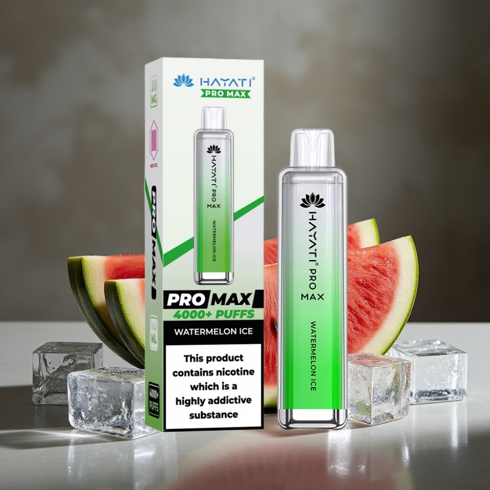 Hayati Pro Max 4000 Puffs Jednorazová E-cigareta Melónový Ľad