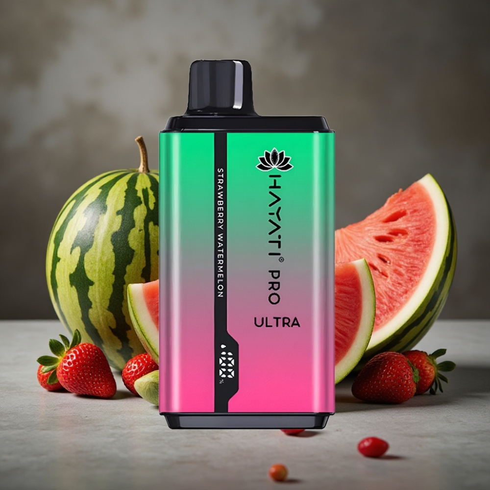 Hayati Pro Ultra 15000 Puffs Dispožable Vape Jahoda Vodný Melón