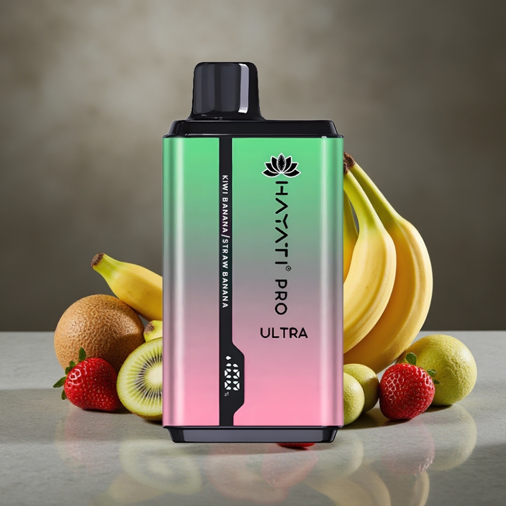 Hayati Pro Ultra 15000 Puffs Disposable Vape Kiwi Banana Jahoda Banana 2×12ml 2%