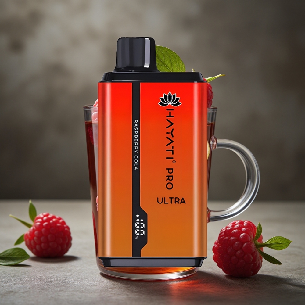 Hayati Pro Ultra 15000 Puffs Disposable Vape Malinová Kola 2×12ml 2%