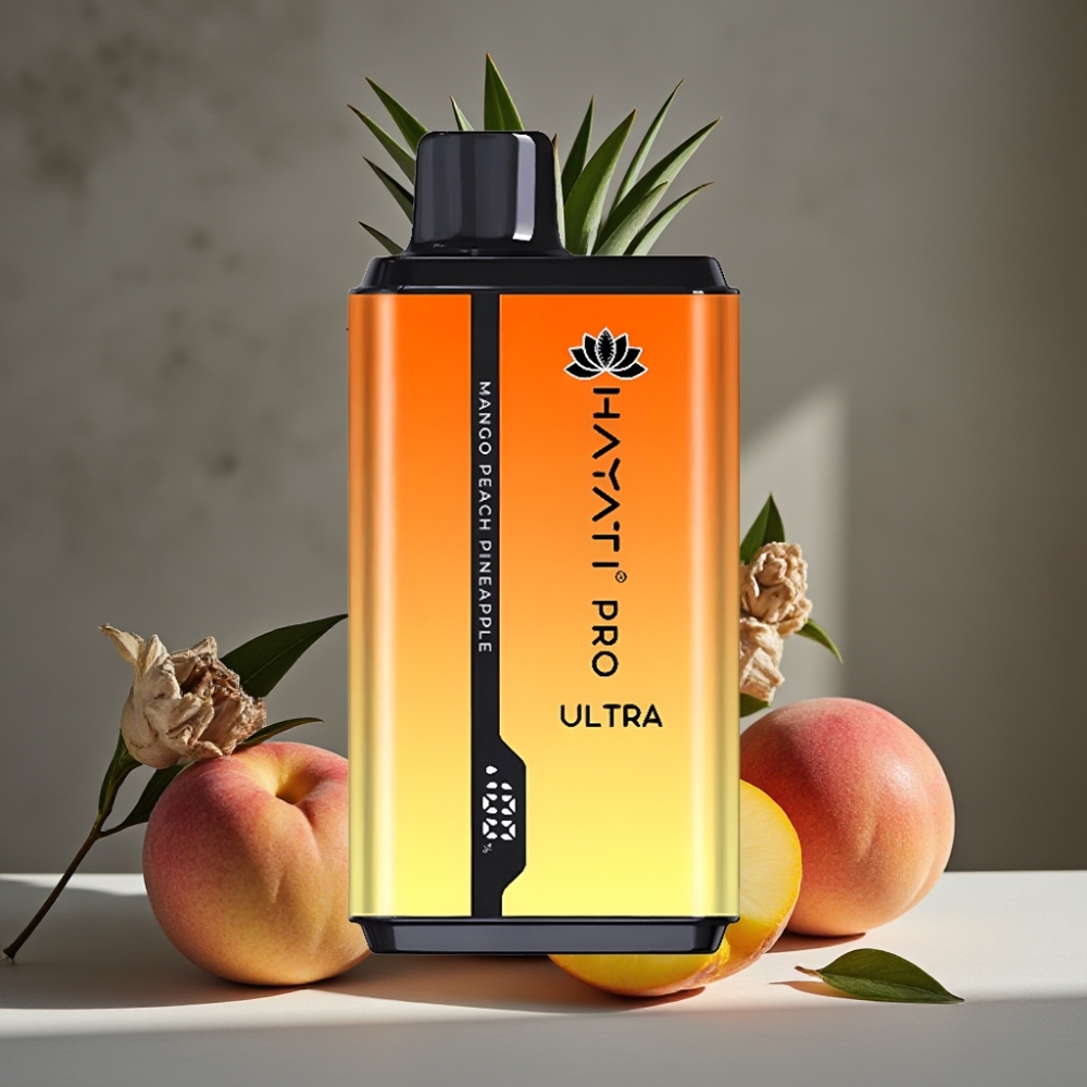 Hayati Pro Ultra 15000 Puffs Disposable Vape Mango Broskyňa Ananás 2×12ml 2%