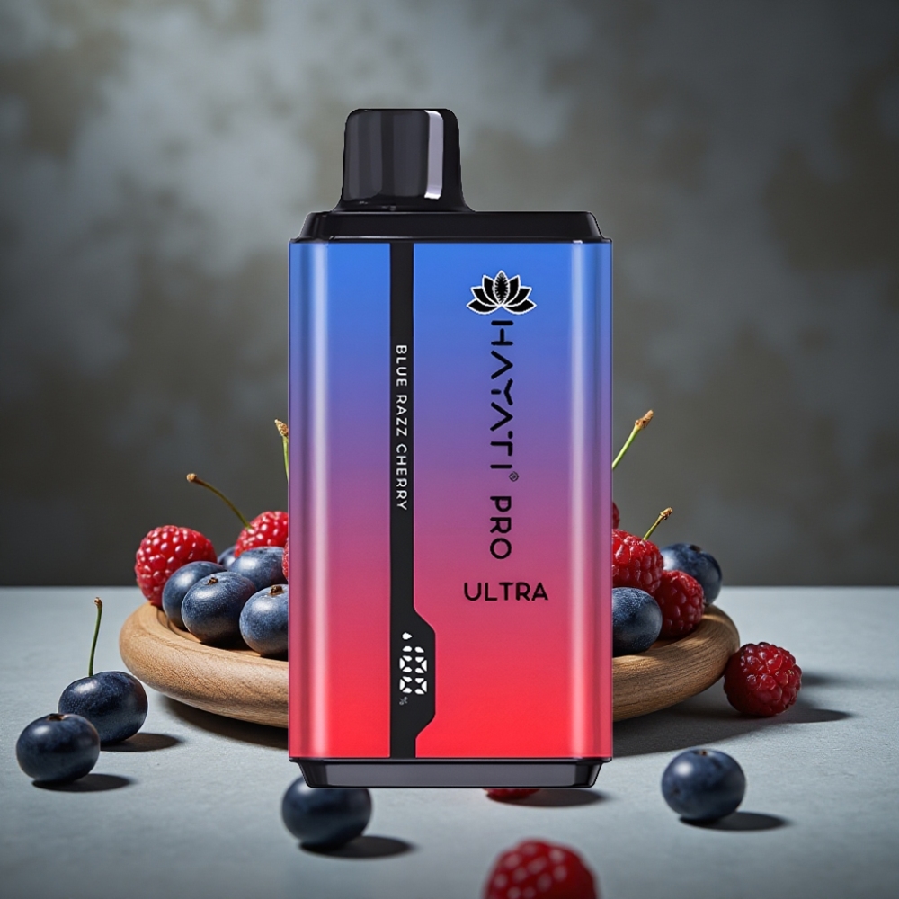 Hayati Pro Ultra 15000 Puffs Disposable Vape Modrá Malina Čerešňa
