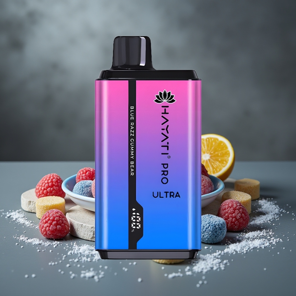 Hayati Pro Ultra 15000 Puffs Disposable Vape Modrý Medveď Gummy 2×12ml 2%