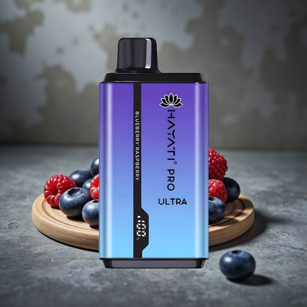 Hayati Pro Ultra 15000 Puffs Disposable Vape Čučoriedka Malina 2×12ml 2%