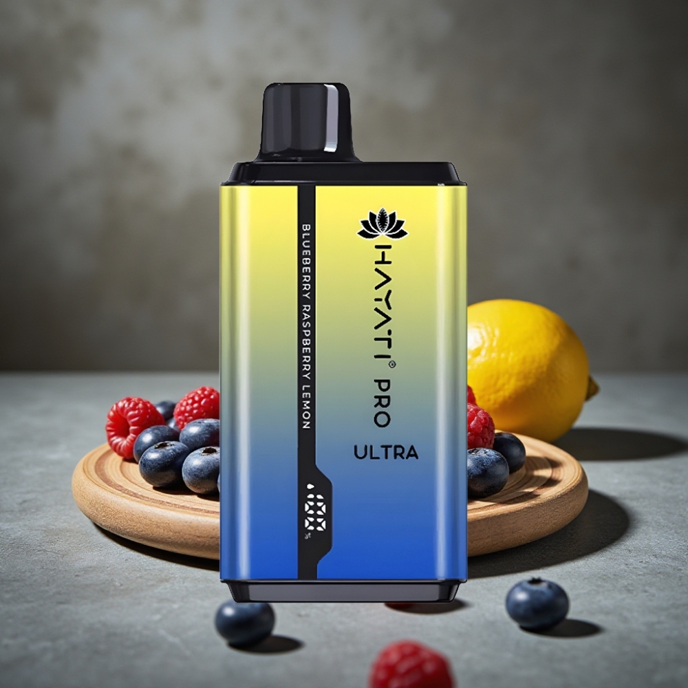 Hayati Pro Ultra 15000 Puffs Disposable Vape Čučoriedka Malina Citrón