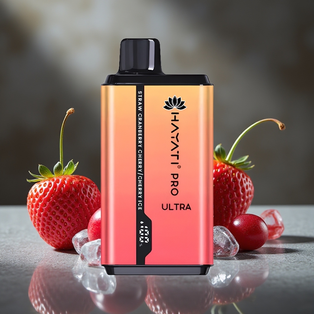 Hayati Pro Ultra 15000 Puffs Jahodová Brusnica Čerešňa Čerešňový ľad