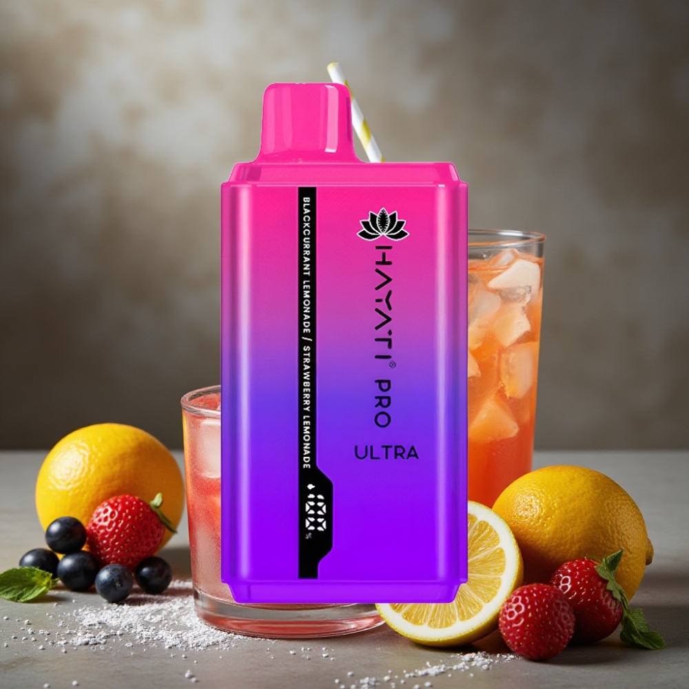 Hayati Pro Ultra 15000 Puffs Čierne ríbezle Citrónová limonáda Jahodová limonáda