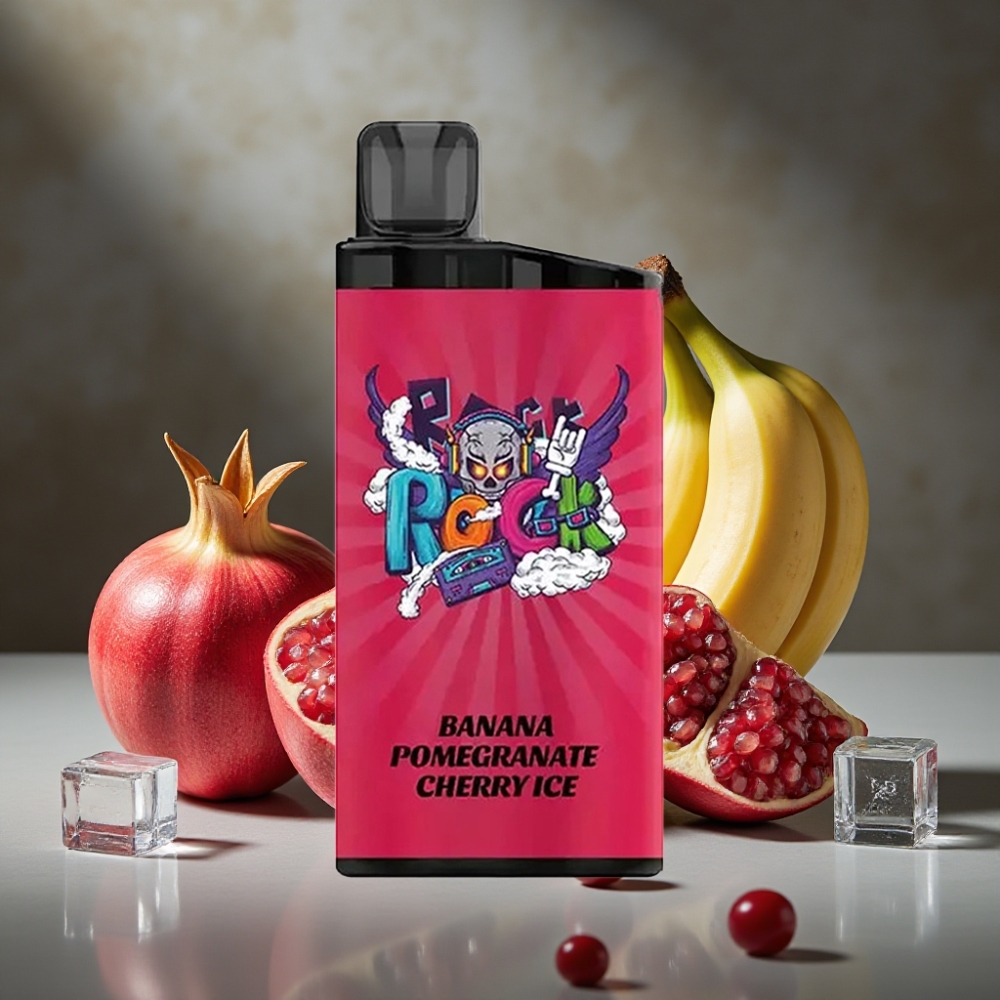 IGET Bar 3500 Puffs Banán Granátové Jabĺk Čerešňa Ľad s Mesh Cievkou 1.2 Ohm