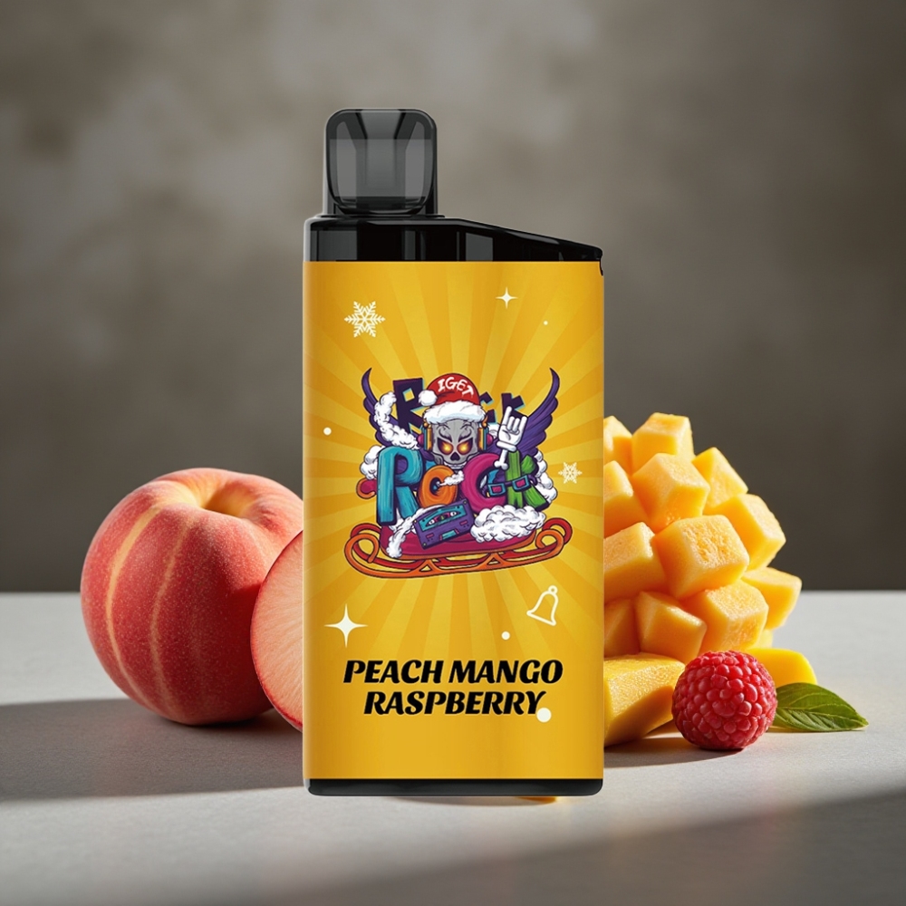 IGET Bar 3500 Puffs Broskyňa Mango Malina - 1.2 Ohm Mesh, 1400 mAh, 78g