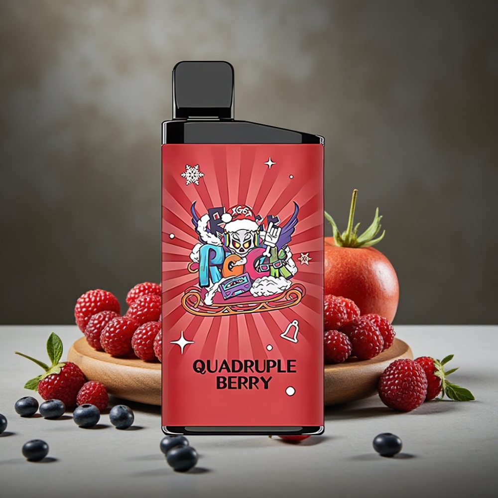 IGET Bar 3500 Puffs Dispožable Vape Štvorité Bobule - 1400 mAh, 1.2 Ohm Mesh
