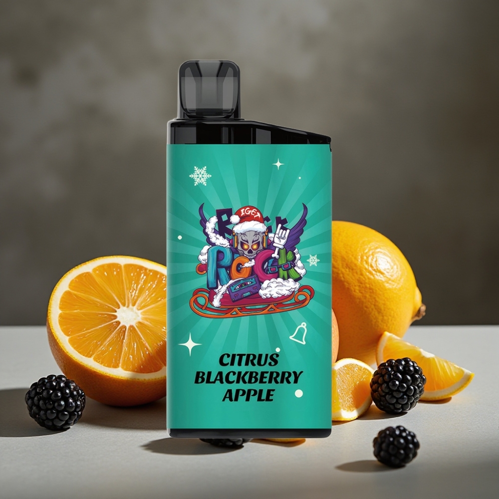 IGET Bar 3500 Puffs Disposable Vape Citrus Blackberry Apple (Citrón Čučoriedka Jablko)