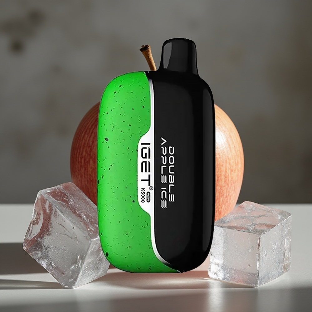 IGET Moon K5000 Puffs Disposable Vape Dvojité Jablko Ľad – 5000 Puffov, Mesh 1.35 Ohm, PC
