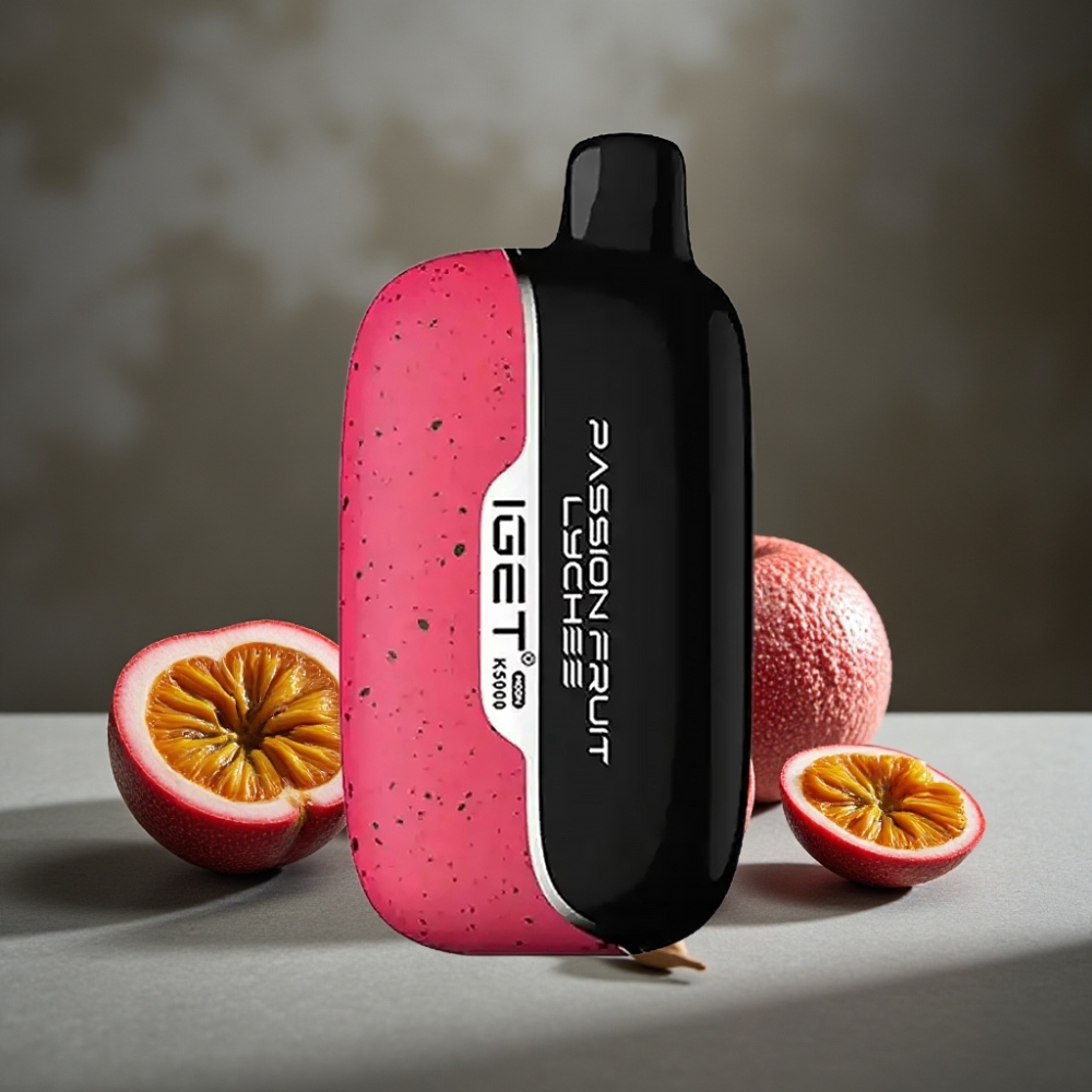 IGET Moon K5000 Puffs Disposable Vape - Maracuja Lychee, 5000 Puffov, Mesh Coil 1.35 Ohm