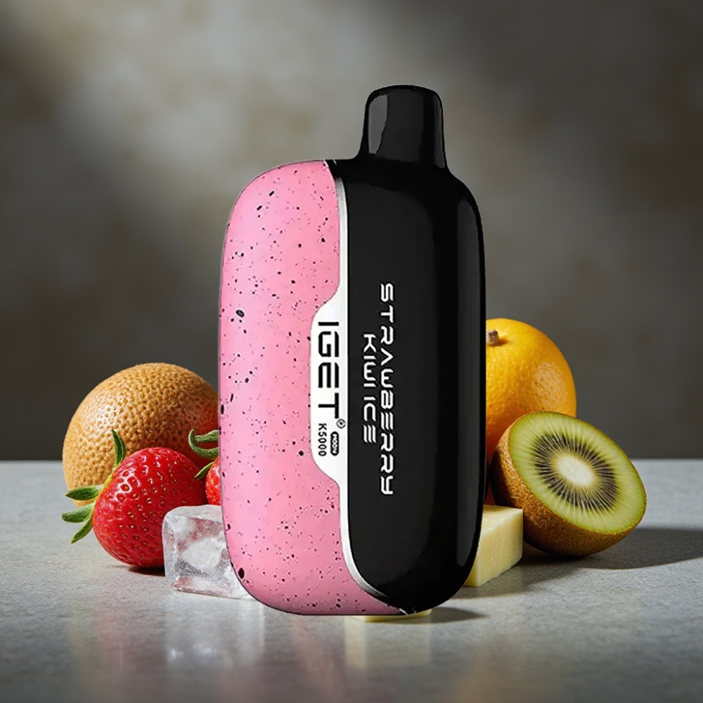IGET Moon K5000 Puffs Jednorázová E-cigareta Jahoda Kiwi Ľadová 5000 Puffov Mesh 1.35 Ohm