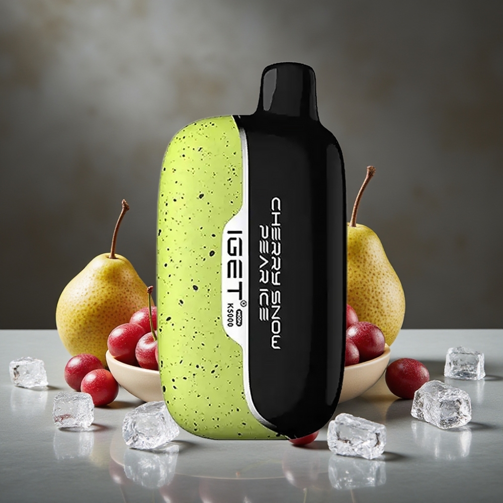 IGET Moon K5000 Puffs Jednorázová E-cigareta Čerešňa Snehová Hruška Ľadová 5000 Párov Mesh 1.35 Ohm