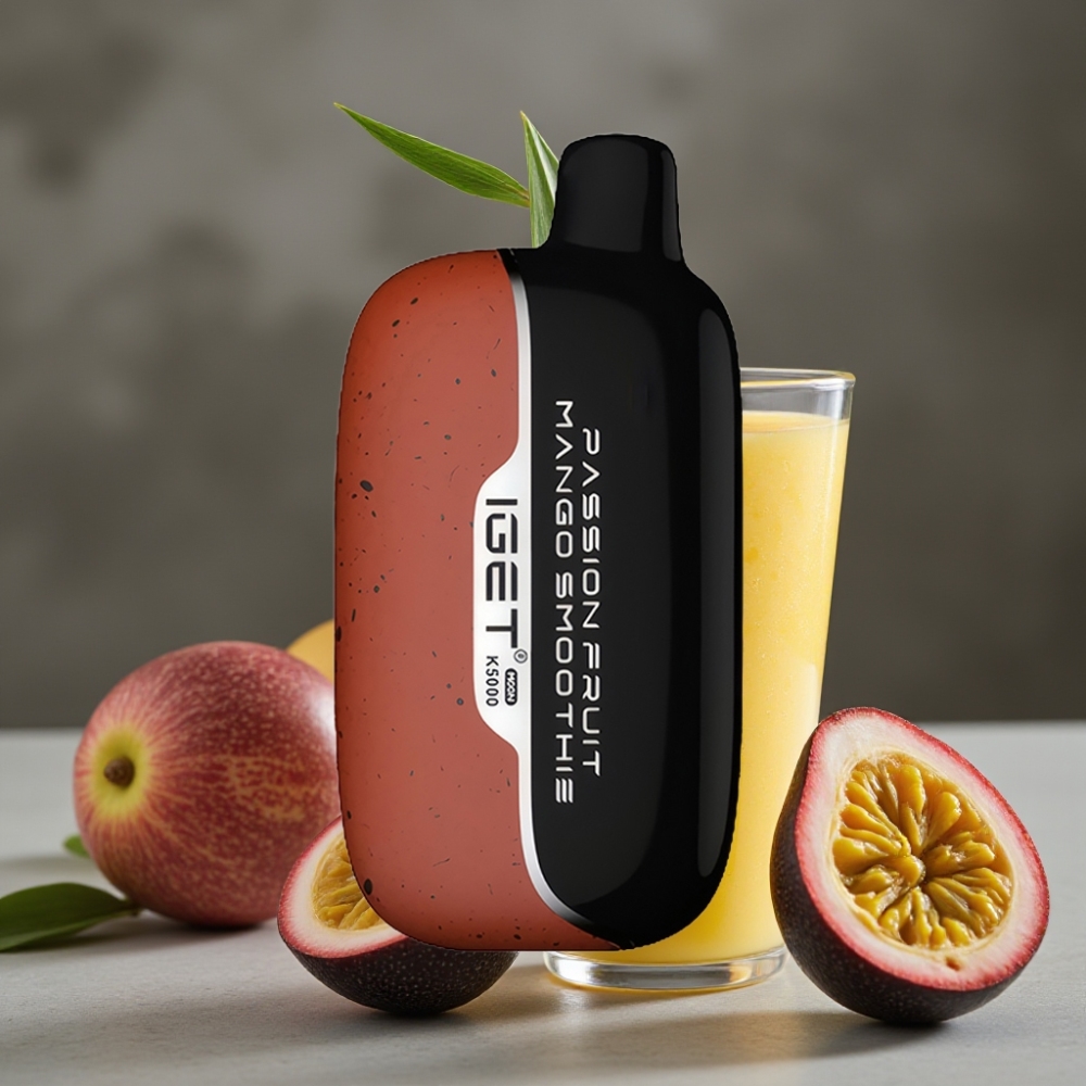 IGET Moon K5000 Puffs Pasiónové Mango Smoothie Disposable Vape 5000 Puffs, Mesh 1.35 Ohm