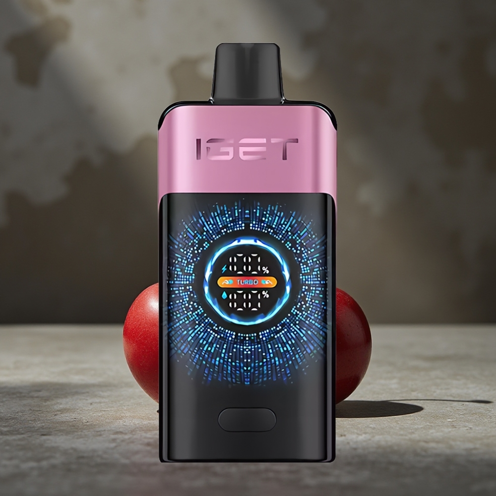 IGET ONE 12000 Puffs Jednorázová E-Cigareta Cherry Monster s 2700 mAh Batériou a Veľkým Farebným Displejom