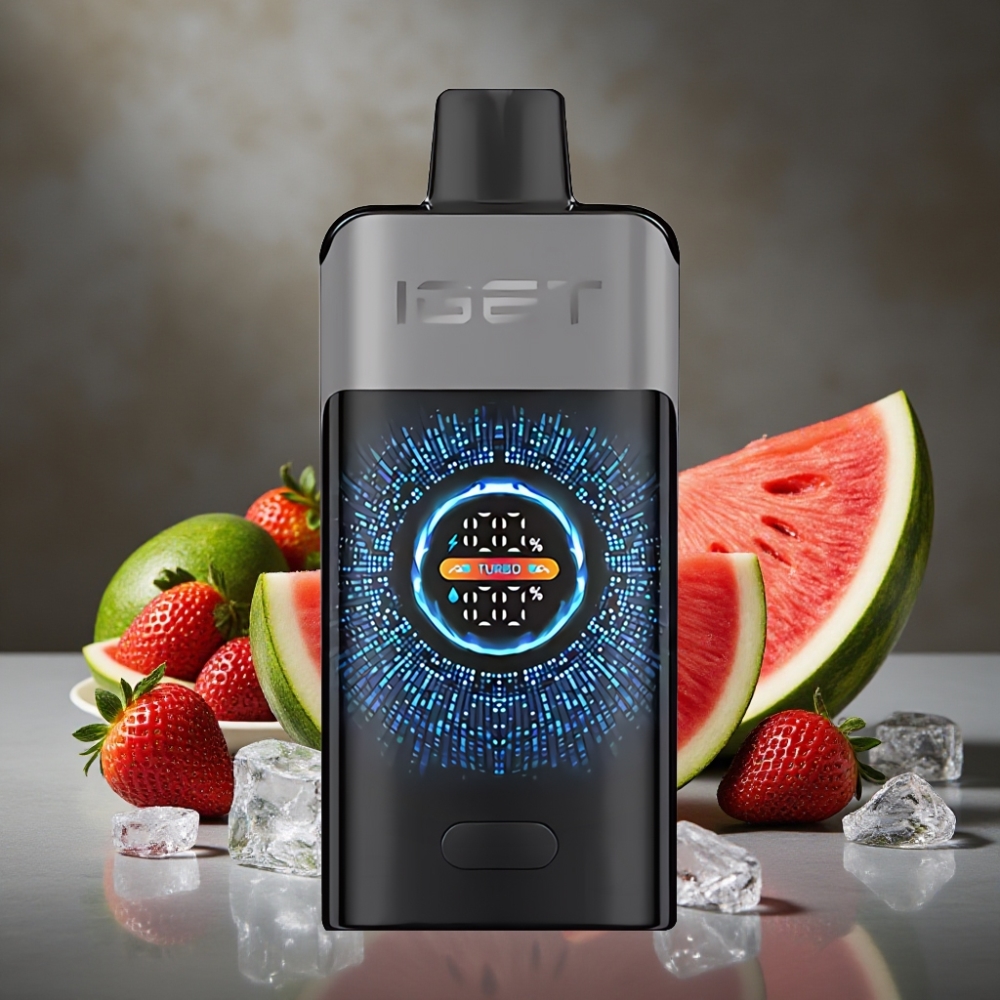 IGET ONE 12000 Pufov Disposable Vape Jahoda Melón Ľad s Turbo Režimom a Veľkým OLED Displejom