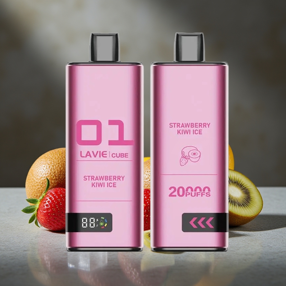 Lavie Cube 20000 Puffs Disposable Vape Jahoda Kiwi Ľad 28ML 5% Salt Nic