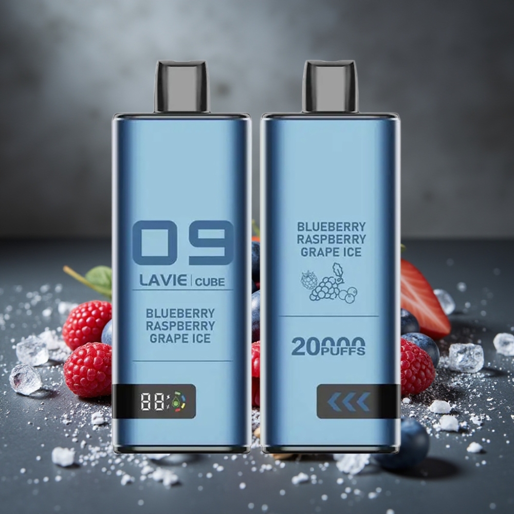 Lavie Cube 20000 Puffs Jednorázová E-cigareta Čučoriedka Malina Hroznový ľad Type C