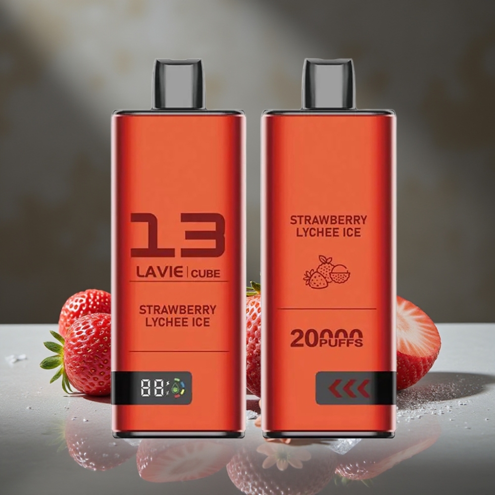 Lavie Cube 20000 Puffs Jednorazová E-Cigareta Jahoda Lychee Ľadová 28ML 5%