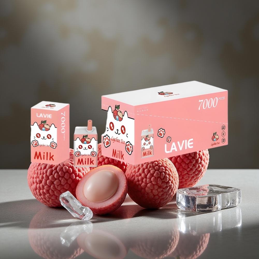 LAVIE Milk 7000 Puffs Disposable Vape Lychee Ice – 16ML, 5%, USB-C