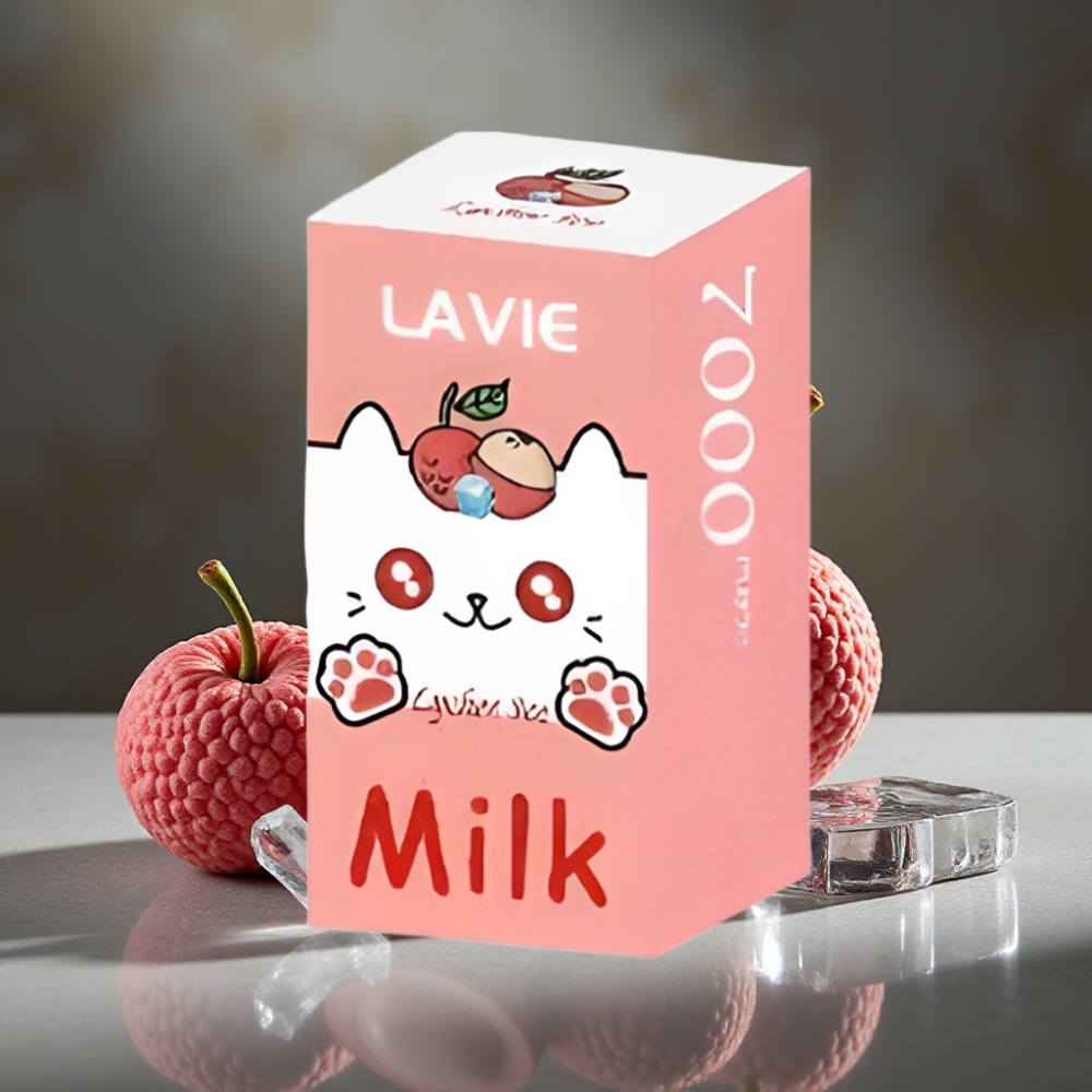 LAVIE Milk 7000 Puffs Disposable Vape Lychee Ice – 16ML, 5%, USB-C