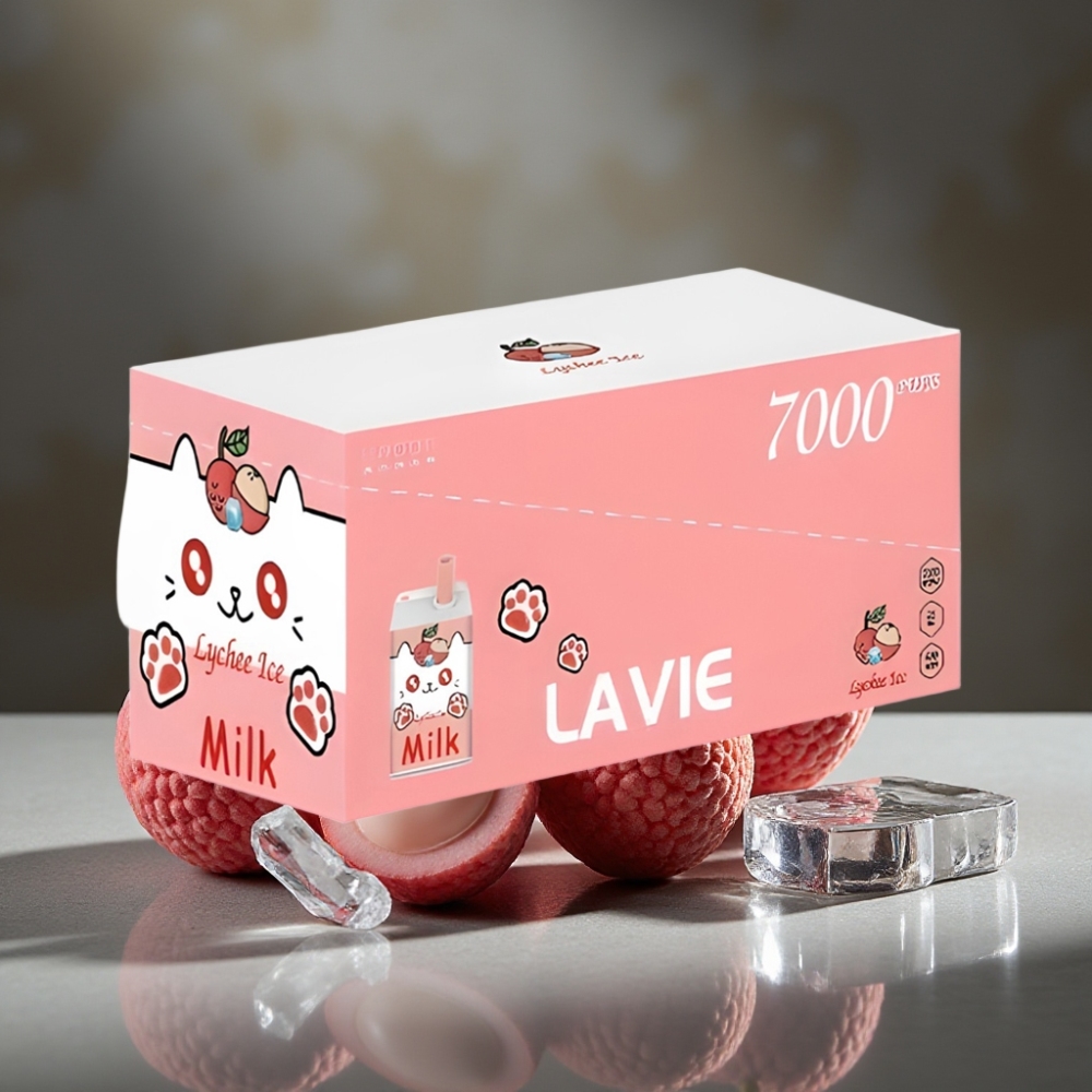 LAVIE Milk 7000 Puffs Disposable Vape Lychee Ice – 16ML, 5%, USB-C