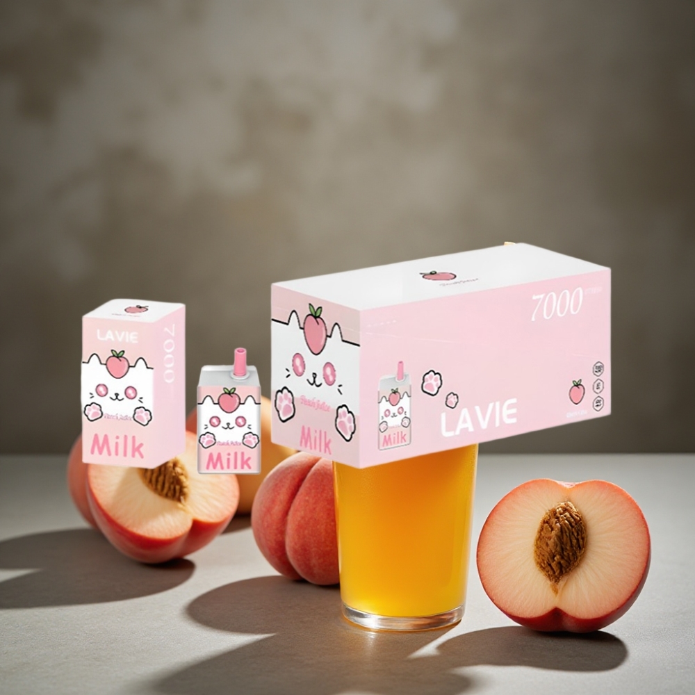 LAVIE Milk 7000 Pufov Broskyňová Šťava – 16ML, 600mAh, Typ-C