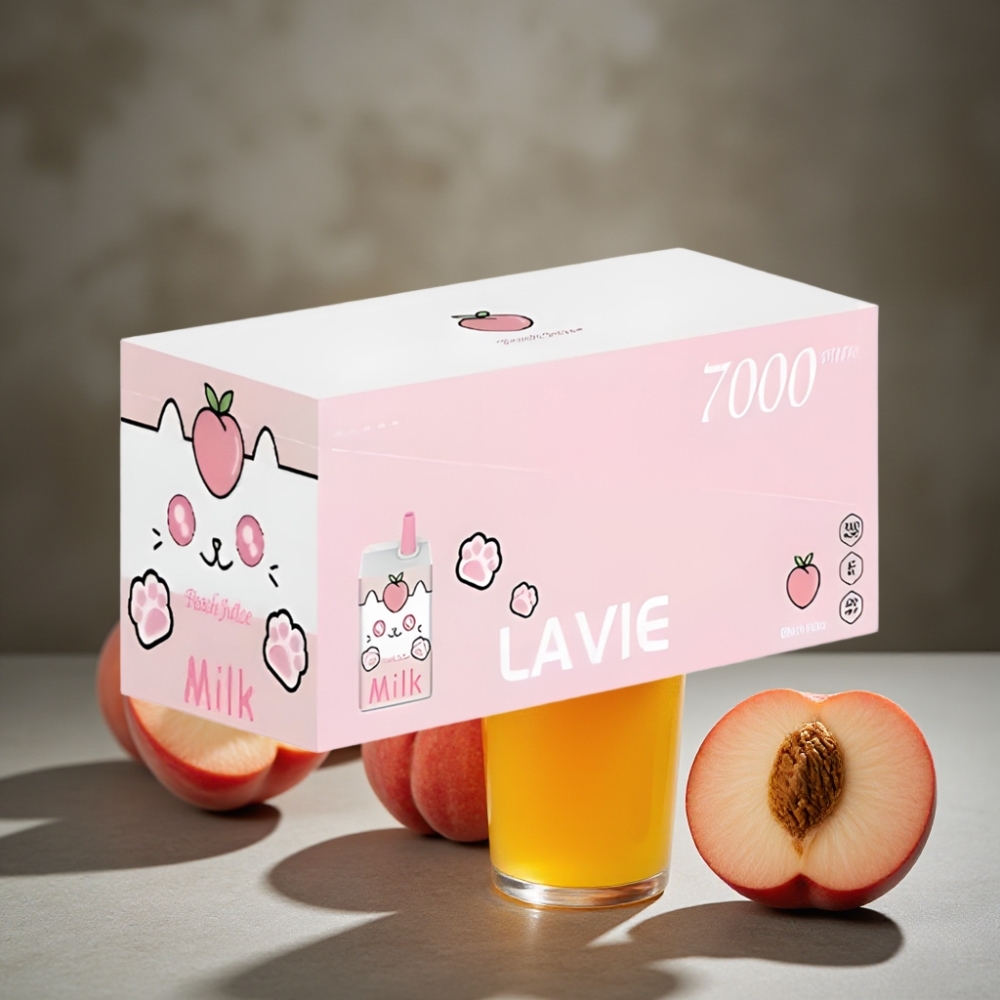 LAVIE Milk 7000 Pufov Broskyňová Šťava – 16ML, 600mAh, Typ-C