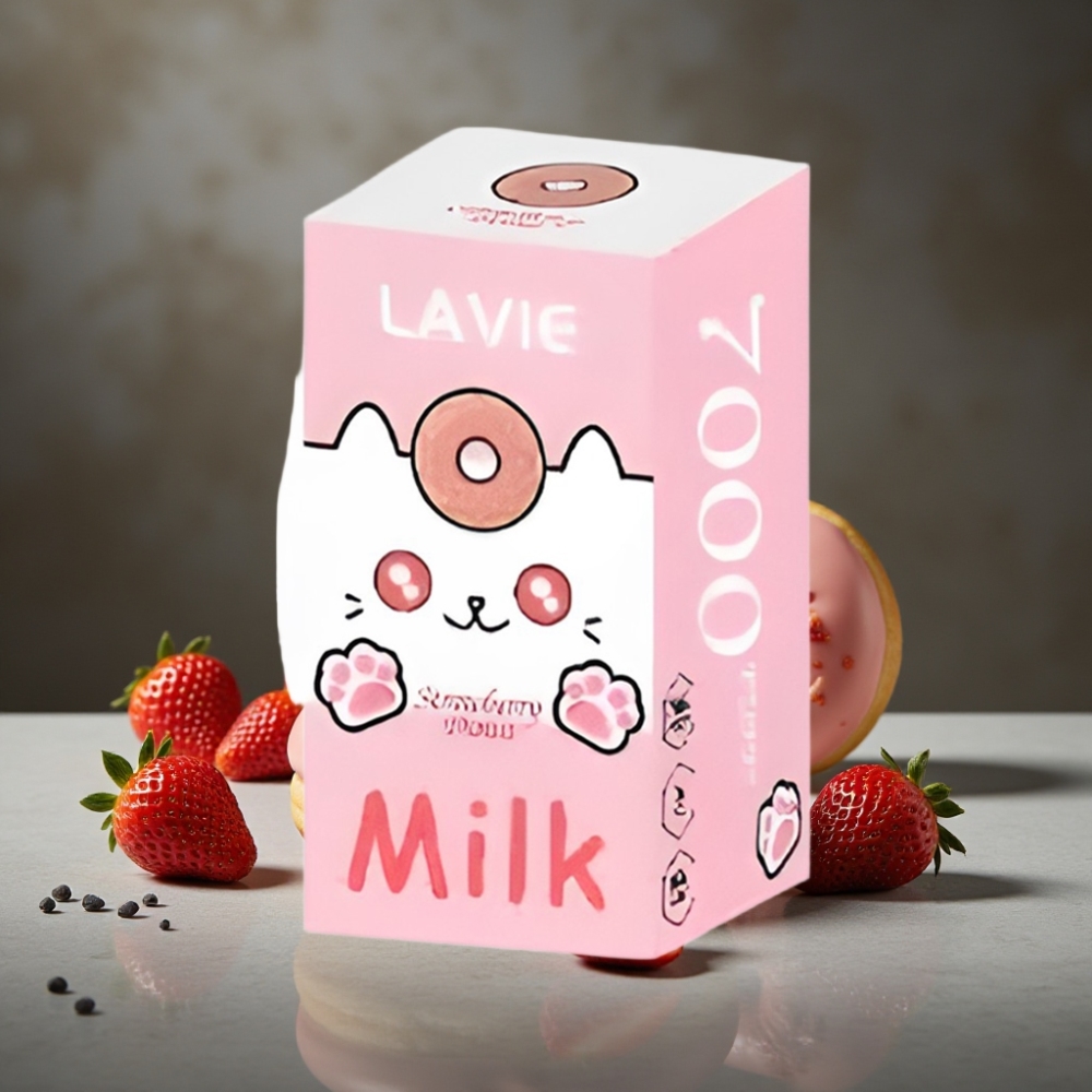 LAVIE Milk 7000 Pufov Disposable Vape Jahodová Šiška