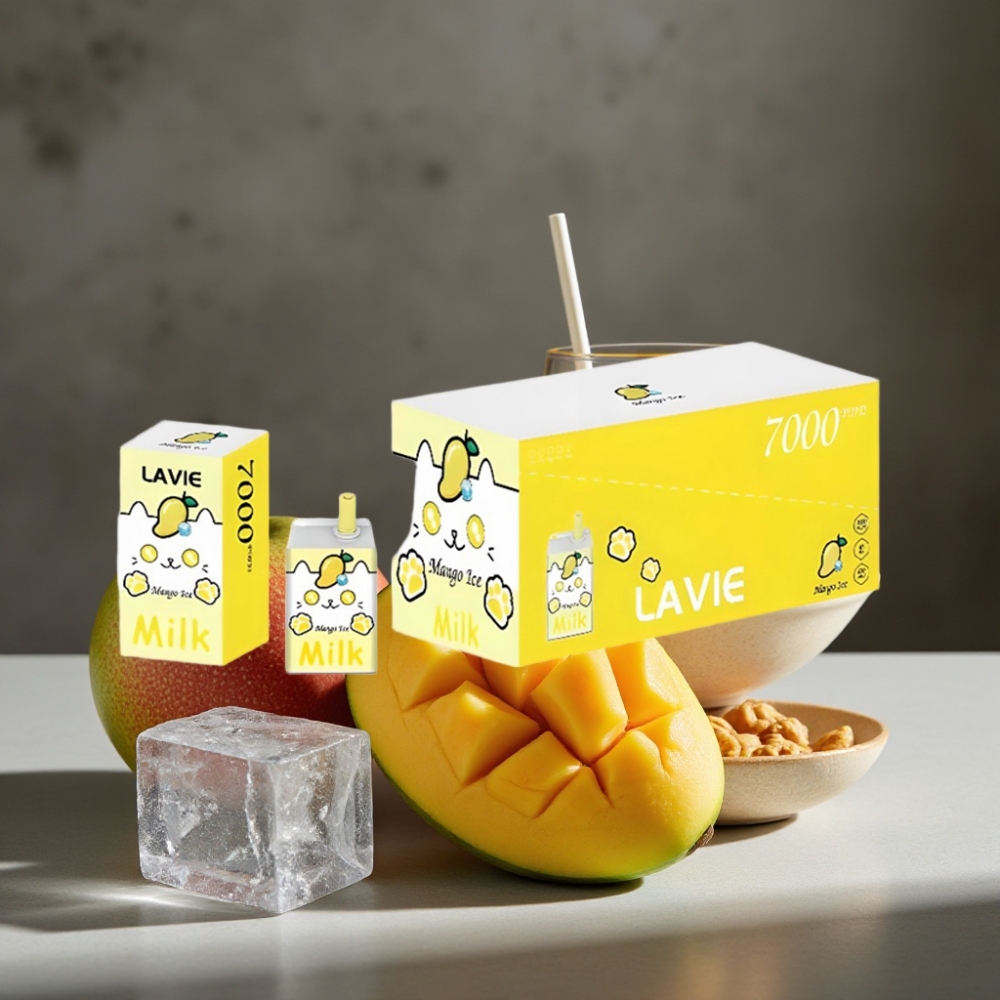 LAVIE Milk 7000 Pufov Disposable Vape Mango Ľad 16ML 5% Nikotín