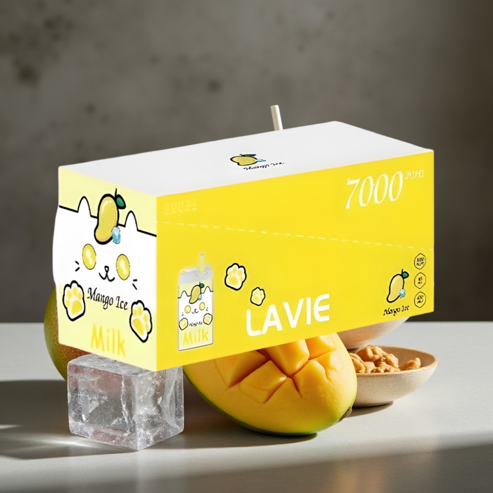 LAVIE Milk 7000 Pufov Disposable Vape Mango Ľad 16ML 5% Nikotín