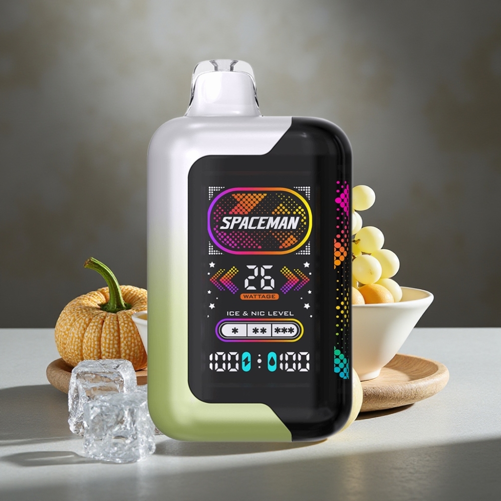 Spaceman SP40000 Zero Nikotín Disposable 20ml 0% Nikotínová Soľ Biela Hroznová Ľadová