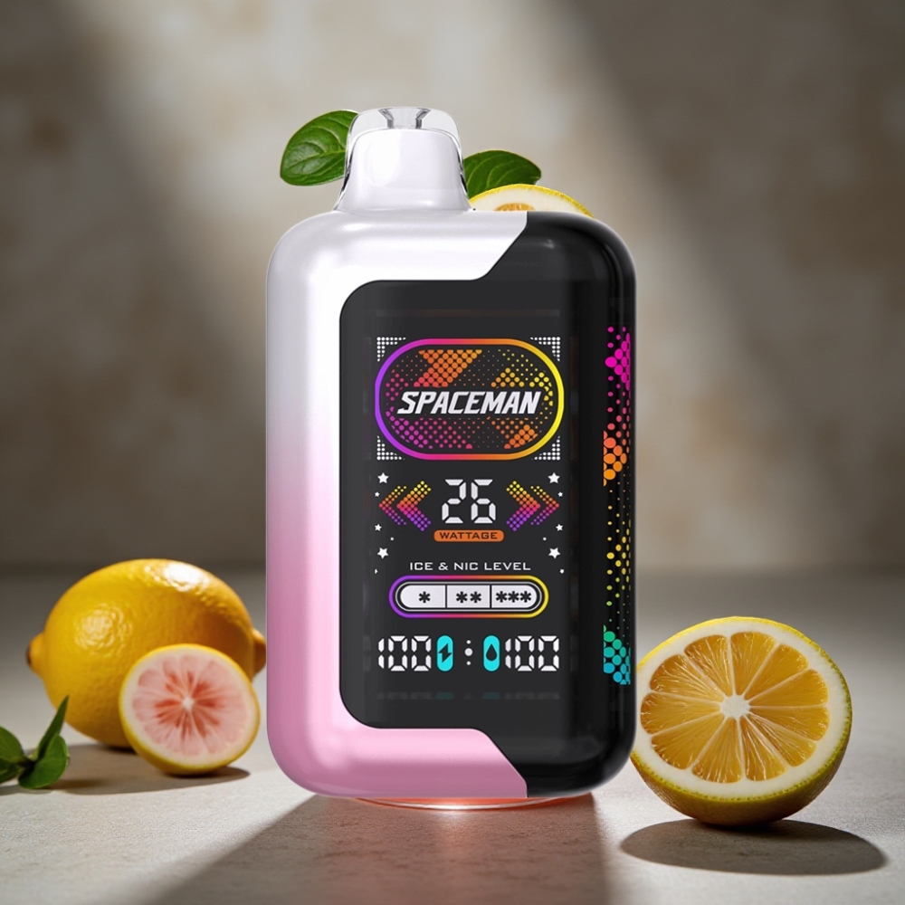 Spaceman SP40000 Zero Nikotín Disposable Vape Ružová Limonáda 20ml 0mg 40000 ťahov