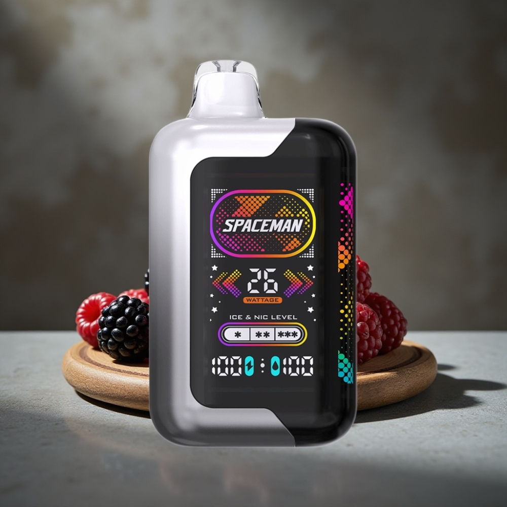 Spaceman SP40000 Zero Nikotín Disposable – Čučoriedka Malina 20ml 0mg, 40000 ťahov, 1000mAh, 4 módy