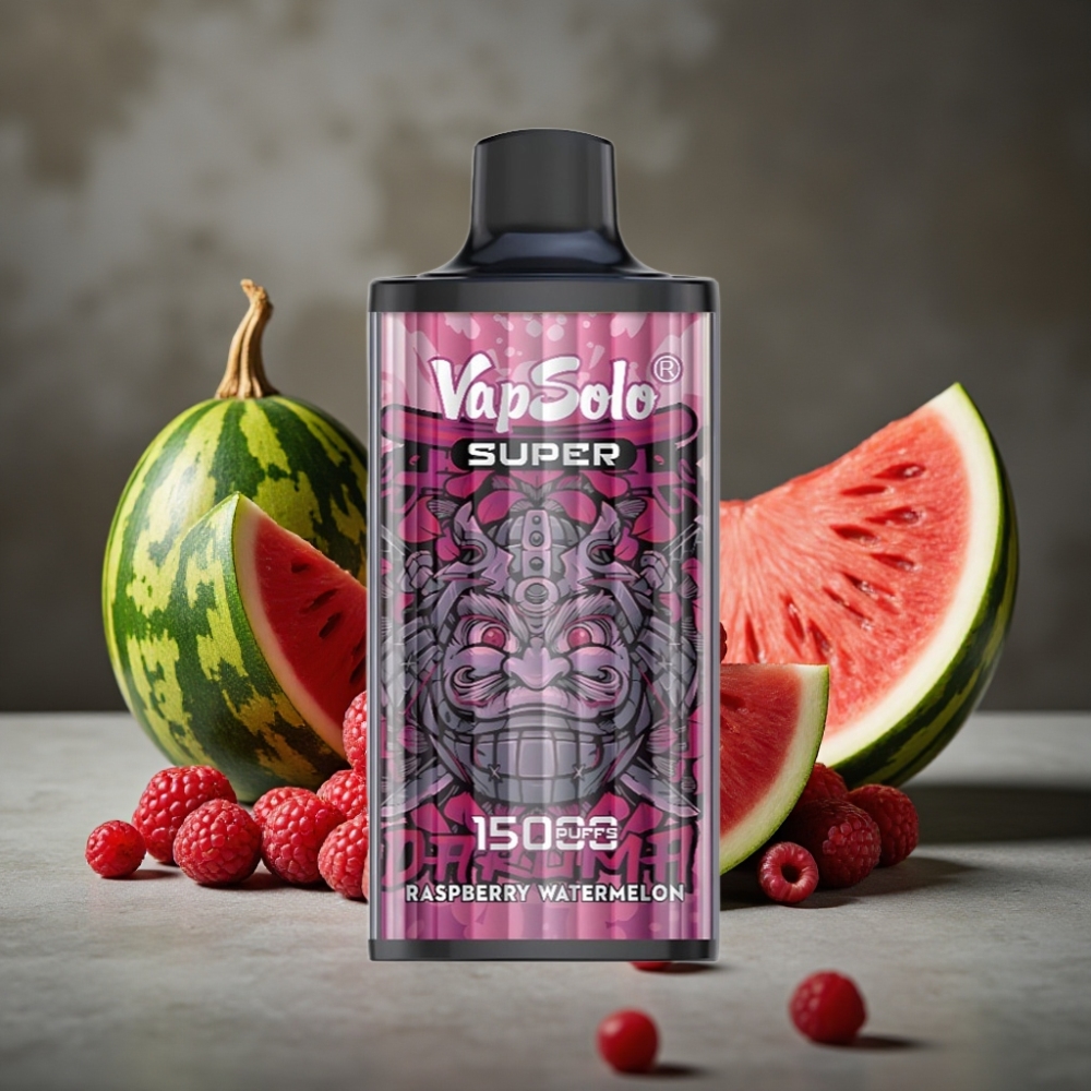 Vapsolo Super 15000 Puffs Disposable Vape Malina Vodný Melón 40ml 850mAh Type-C