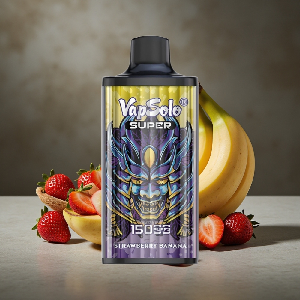Vapsolo Super 15000 Puffs Jednorázová E-cigareta Jahoda-Banán 40ml 850mAh