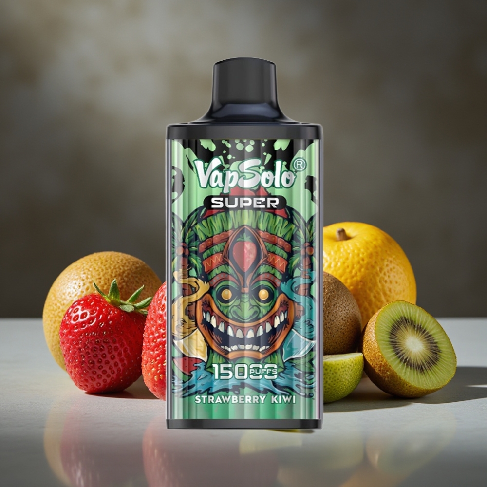 Vapsolo Super 15000 Puffs Jednorázová E-cigareta Jahoda Kiwi 40ml 850mAh Type-C