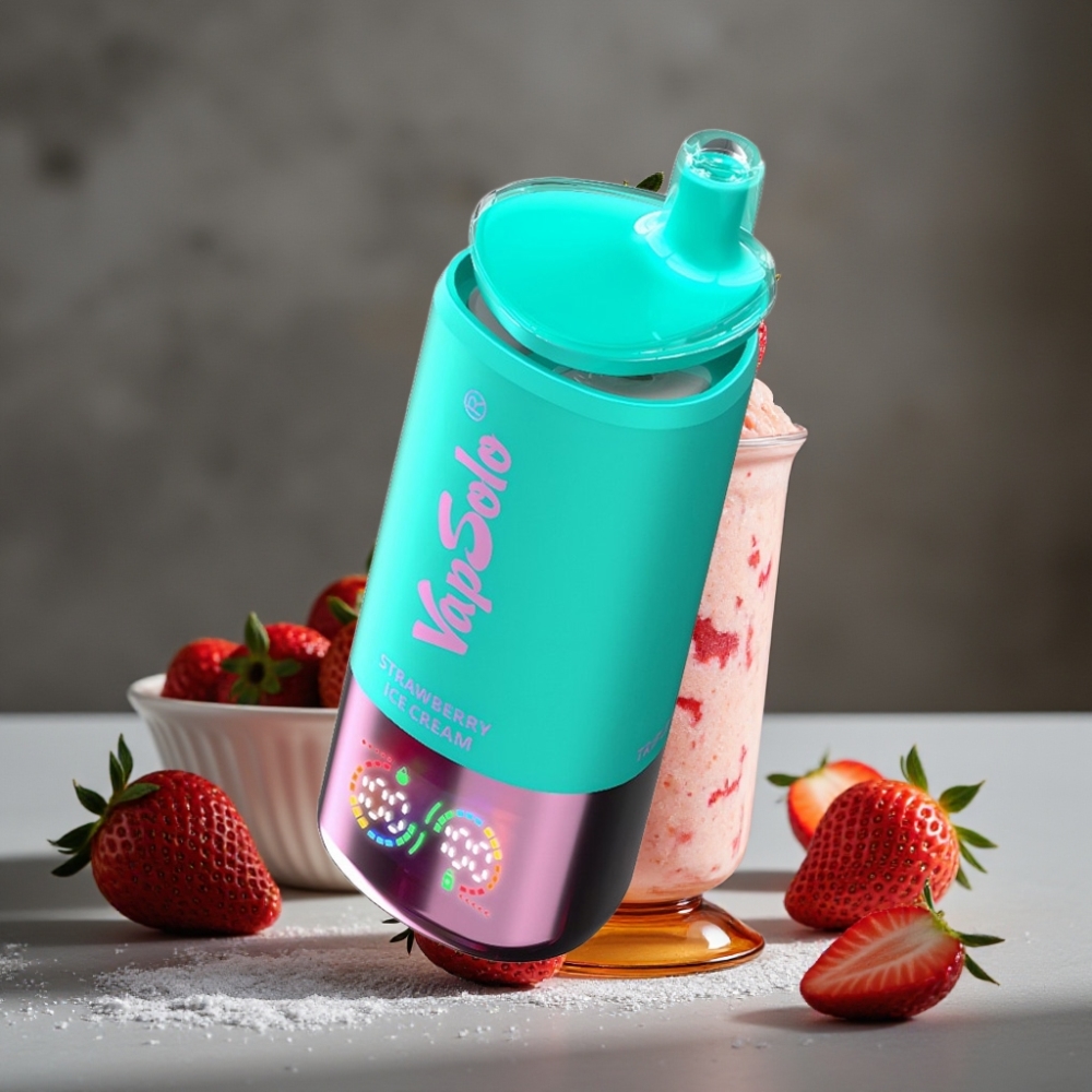 VapSolo Triple 30000 Puffs Disposable Vape Jahodová Zmrzlina 40ml 50mg
