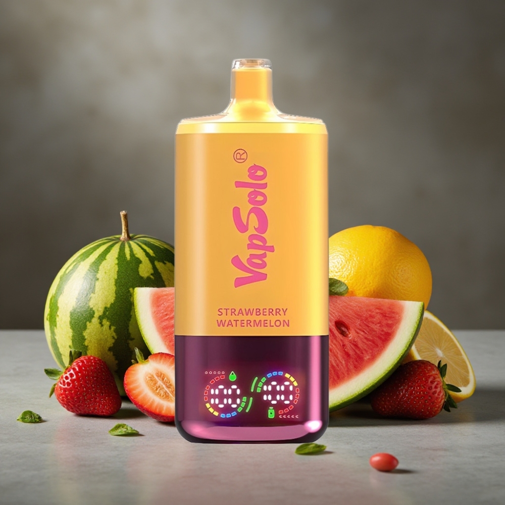 VapSolo Triple 30000 Puffs Jednorázová E-Cigareta Jahoda Melón & Citrón Broskyňa