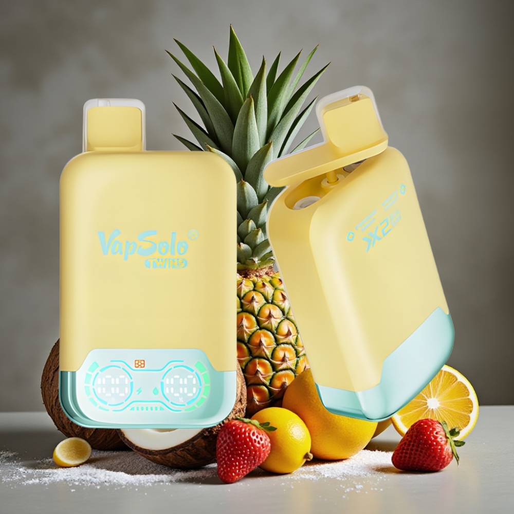 Vapsolo Twins 20000 Puffs Ananás Kokos & Jahoda Banán Disposable Vape