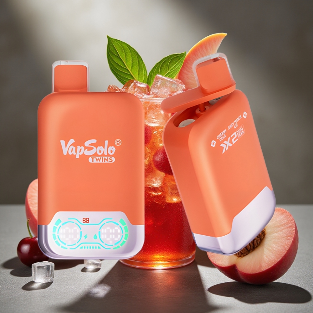 Vapsolo Twins 20000 Puffs Cherry Cola & Broskyňa s Ľadom Disposable Vape