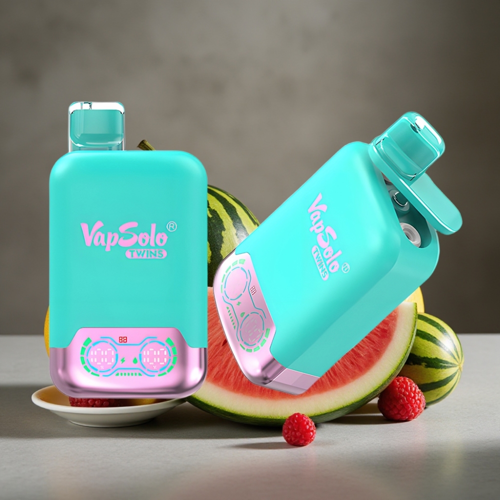Vapsolo Twins 20000 Puffs Dispožable Vape Triple Melón & Malinový Watermelon 40ml